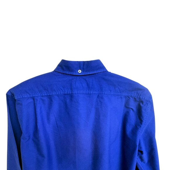 Eddie Bauer Classic Fit Cerulean Cotton‎ Button Down Long Sleeve Shirt - Picture 7 of 10